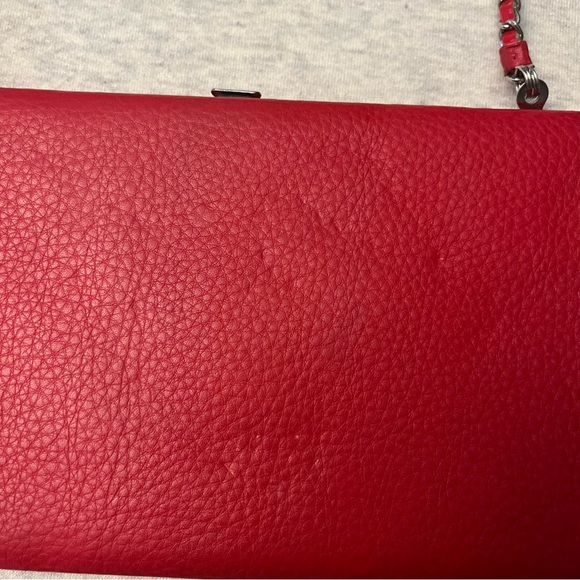 Radley London Red Leather Chain Clutch Wallet - Picture 11 of 16
